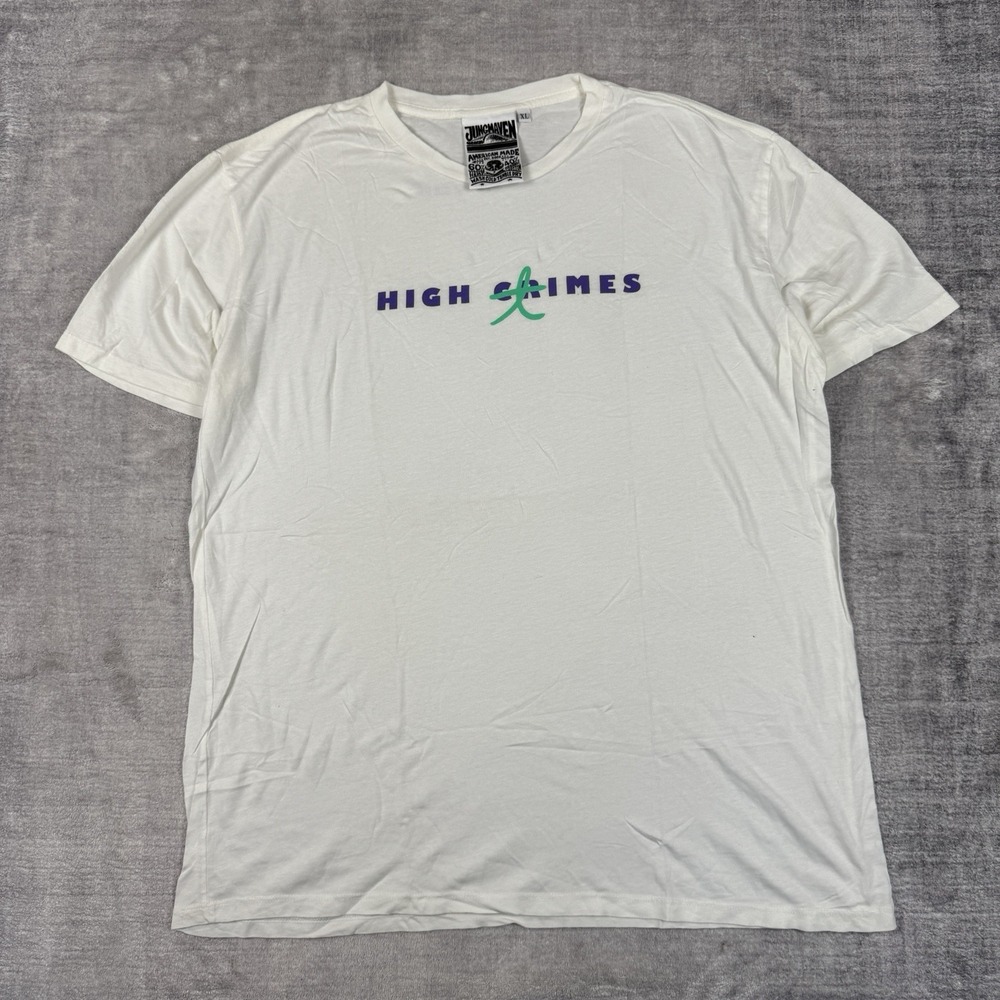 Jungmaven Shirt Mens XL WHite Hemp Blend‎ Short Sleeve Sustainable Made in USA